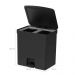Lixeira Coleta Seletiva com Pedal para Cozinha 20L Trium Duplo Compartimento OU Preto Fosco