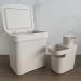 Lixeira Para Pia De Cozinha 4,7L E Dispenser Porta Detergente E Organizador 650ml Bege OU