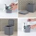 Lixeira Para Pia De Cozinha 4,7L E Dispenser Porta Detergente E Organizador 650ml Chumbo OU