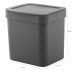 Lixeira Para Pia De Cozinha 4,7L E Dispenser Porta Detergente E Organizador 650ml Chumbo OU