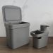 Lixeira Para Pia De Cozinha 4,7L E Dispenser Porta Detergente E Organizador 650ml Chumbo OU