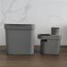 Lixeira Para Pia De Cozinha 4,7L E Dispenser Porta Detergente E Organizador 650ml Chumbo OU