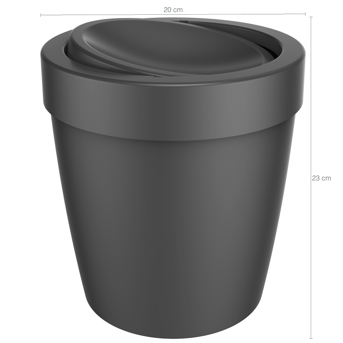 Lixeira Tampa Basculante Vitra 5l Cesto Lixo Banheiro Ou Chumbo