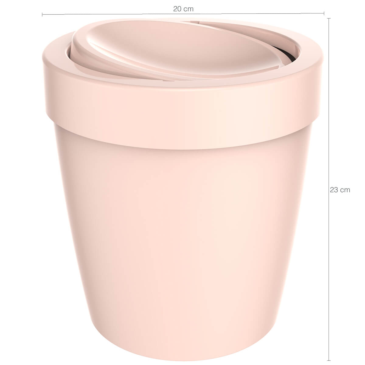 Lixeira Tampa Basculante Vitra 5l Cesto Lixo Banheiro Ou Rosa Nude