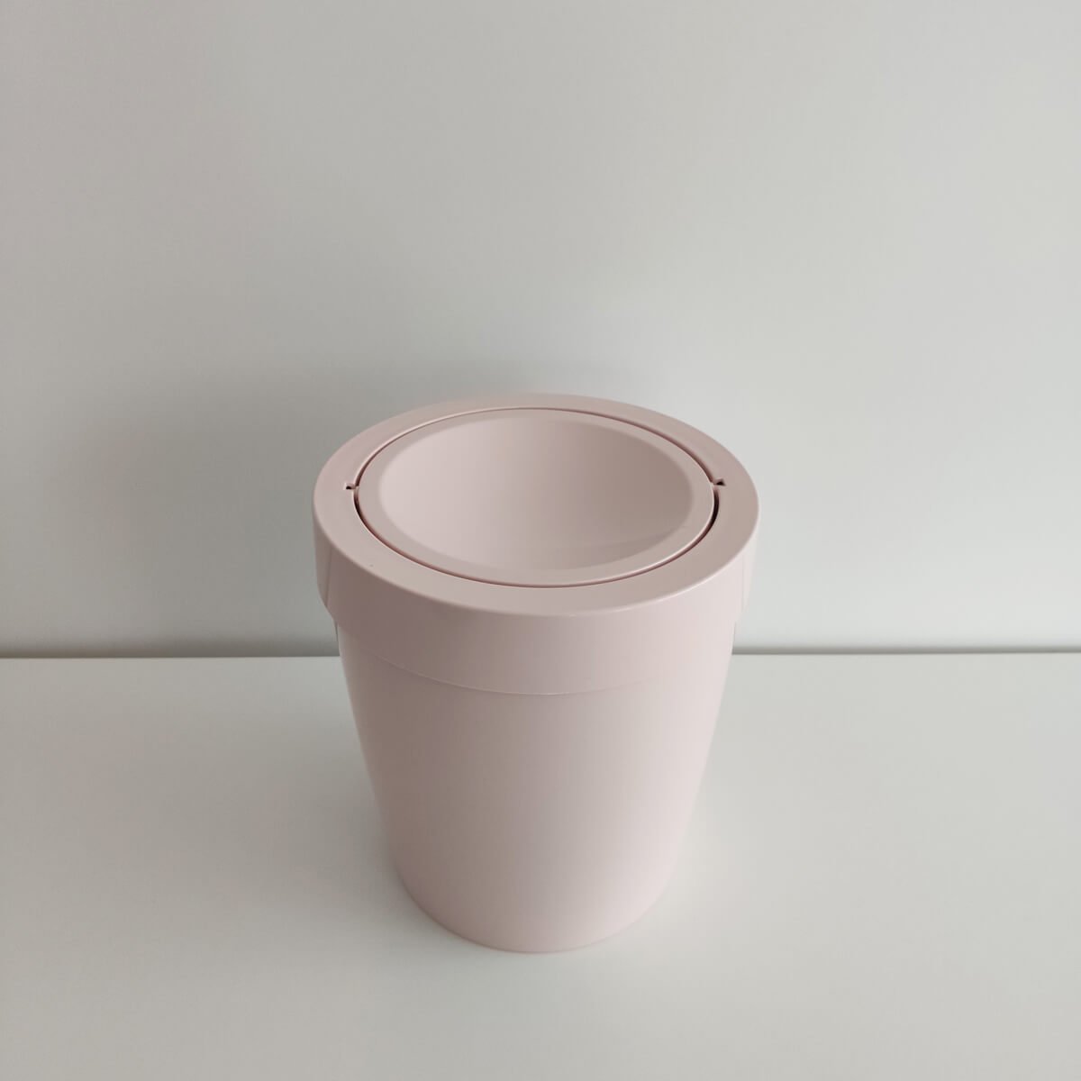 Lixeira Tampa Basculante Vitra 5l Cesto Lixo Banheiro Ou Rosa Nude
