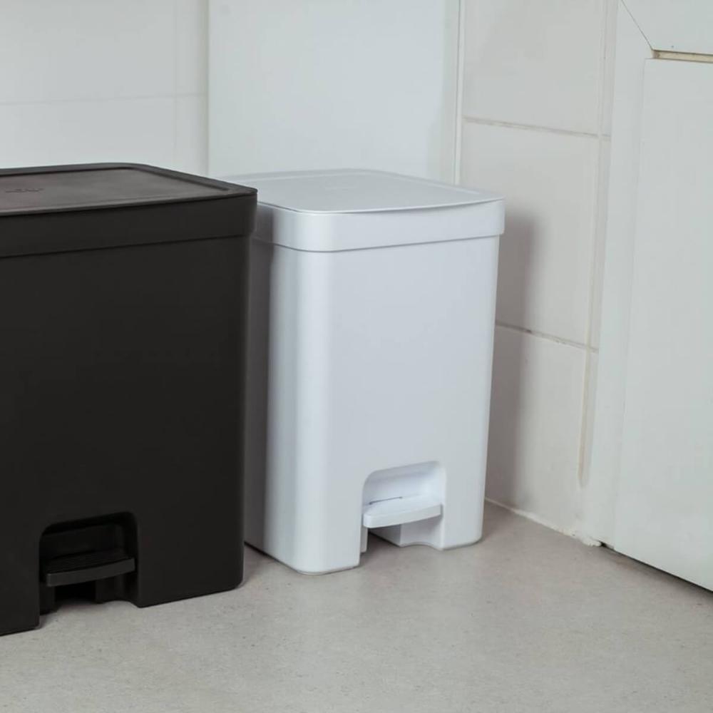 Lixeira de Pedal OU Cesto de Lixo para Cozinha Escritório Linha Trium 12 Litros Branco