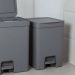 Lixeira de Pedal OU Cesto de Lixo para Cozinha Escritório Linha Trium 12 Litros Chumbo