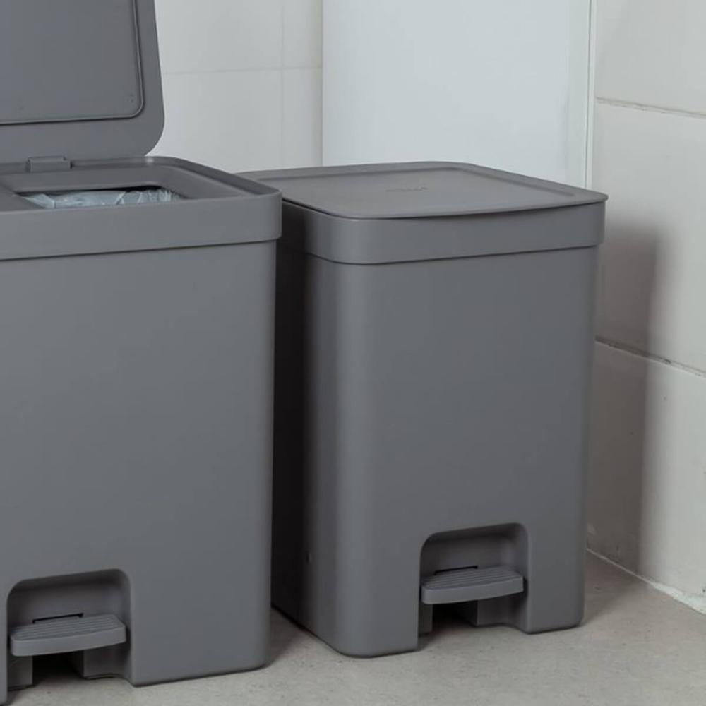 Lixeira de Pedal OU Cesto de Lixo para Cozinha Escritório Linha Trium 12 Litros Chumbo
