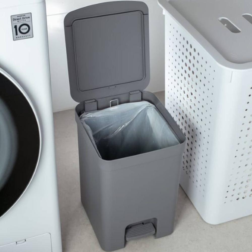 Lixeira de Pedal OU Cesto de Lixo para Cozinha Escritório Linha Trium 12 Litros Chumbo