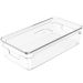 Organizador De Armário Com Tampa 30x15x7cm Caixa Organizadora Transparente Empilhável Clear OU