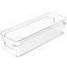 Organizador De Armário Gaveta Geladeira 30x10x7cm Caixa Organizadora Retangular Clear OU