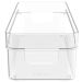 Organizador De Armário Gaveta Geladeira 30x10x7cm Caixa Organizadora Retangular Clear OU