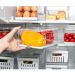 Organizador De Geladeira 2,2L Organizador Clear Fresh Com Bandeja De Drenagem E Respiradouro OU