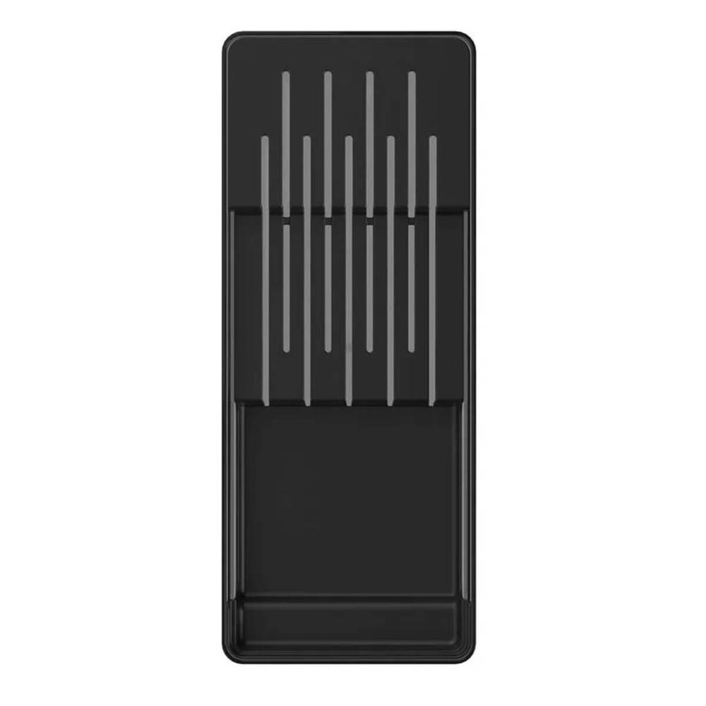 Organizador Divisor 9 Facas para Gaveta Clear Compartimento Grandes e Pequenas Ou Preto