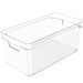 Organizador Multiuso Empilhável 30x15x13cm Caixa Organizadora Transparente Com Alças Clear OU