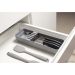 Organizador Porta Talheres Extensível e Organizador de Facas Cozinha Gaveta Chumbo OU.