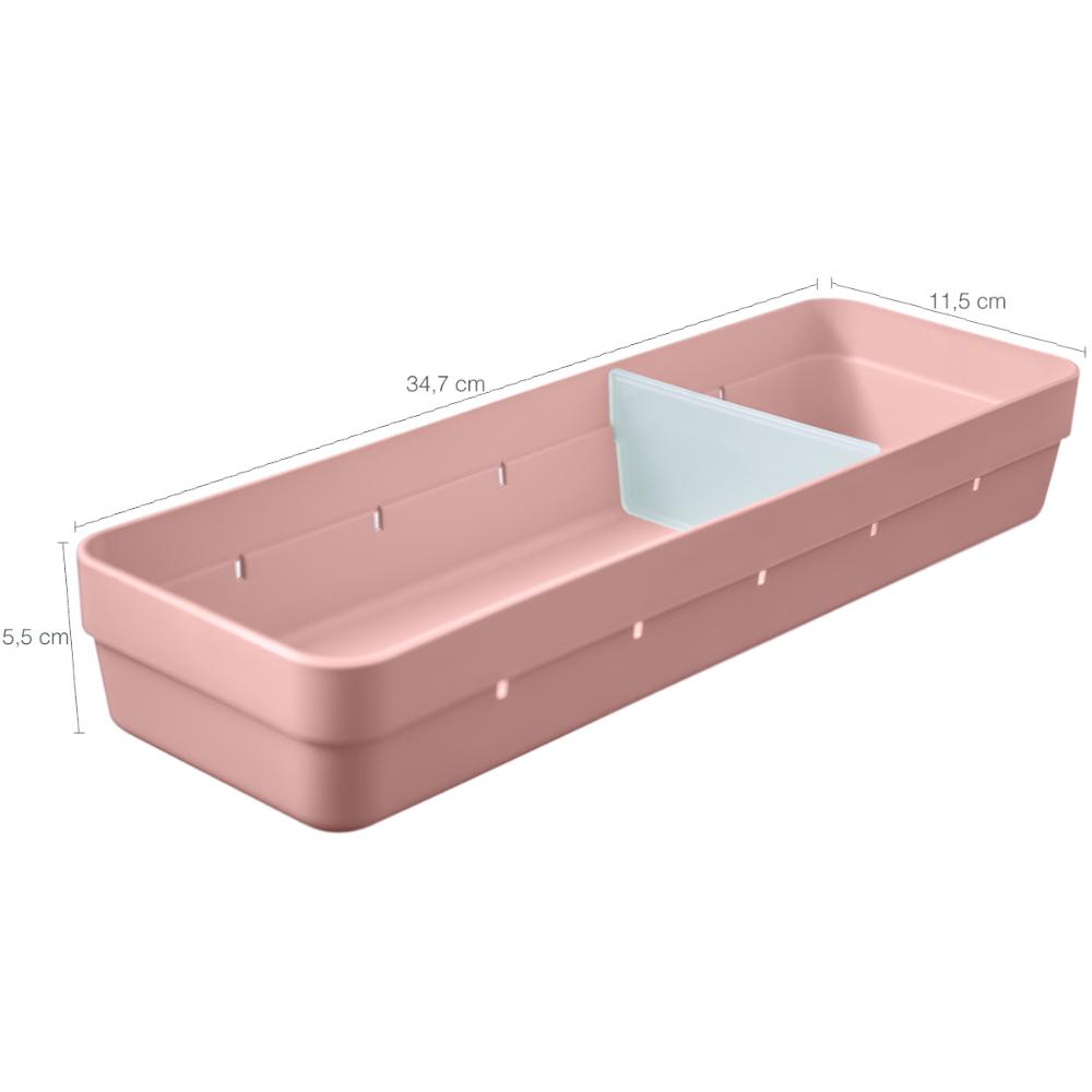 Organizador de Gavetas Quarto Organizador de Maquiagem Biju Porta Treco Multiuso Rosa Quartzo