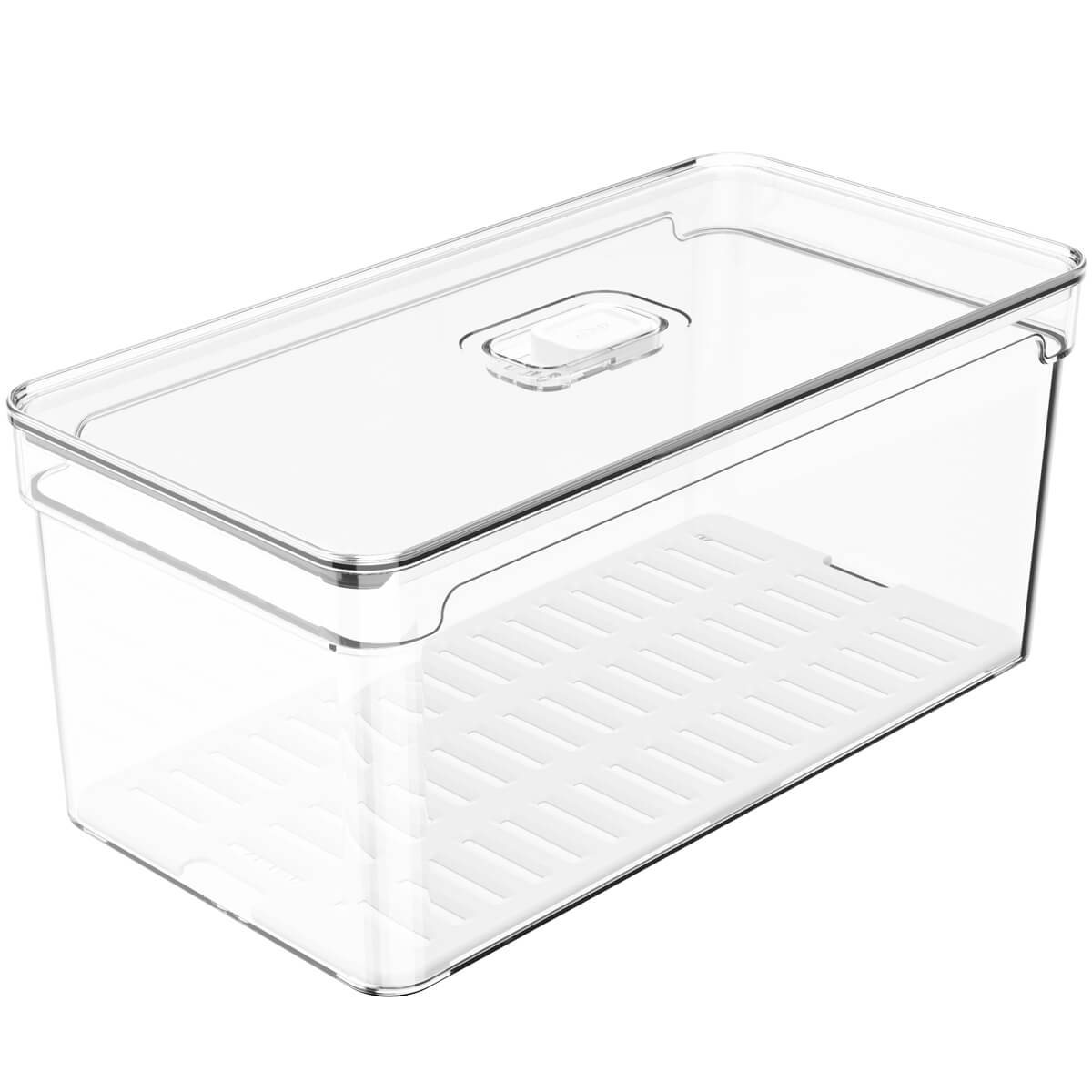 Organizador de Geladeira Porta Frutas Legumes Vegetais 5L Com Respiradouro Clear Fresh OU