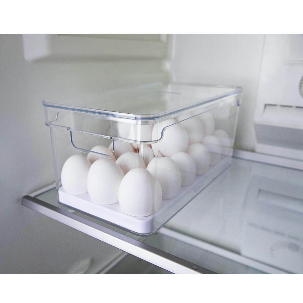 Organizador de Ovos Clear Fresh 36 UN Porta Ovos Com Tampa e Alças Laterais Geladeira Cozinha OU