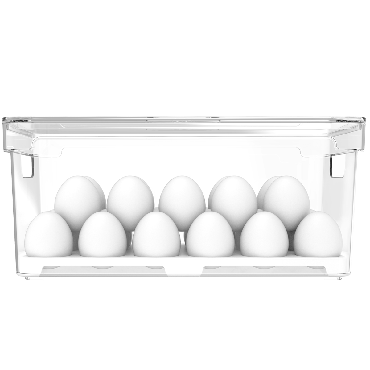 Organizador de Ovos Clear Fresh 36 UN Porta Ovos Com Tampa e Alças Laterais Geladeira Cozinha OU