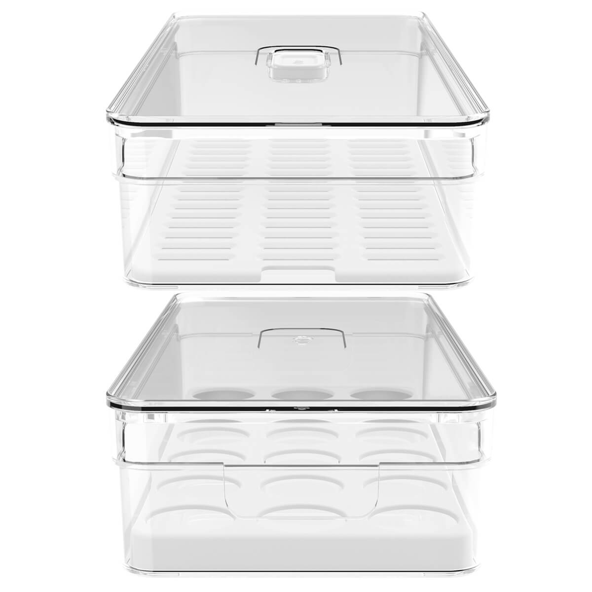 Organizadores De Geladeira Porta Ovos 18 Un Porta Legumes Frutas Verduras Clear Fresh OU