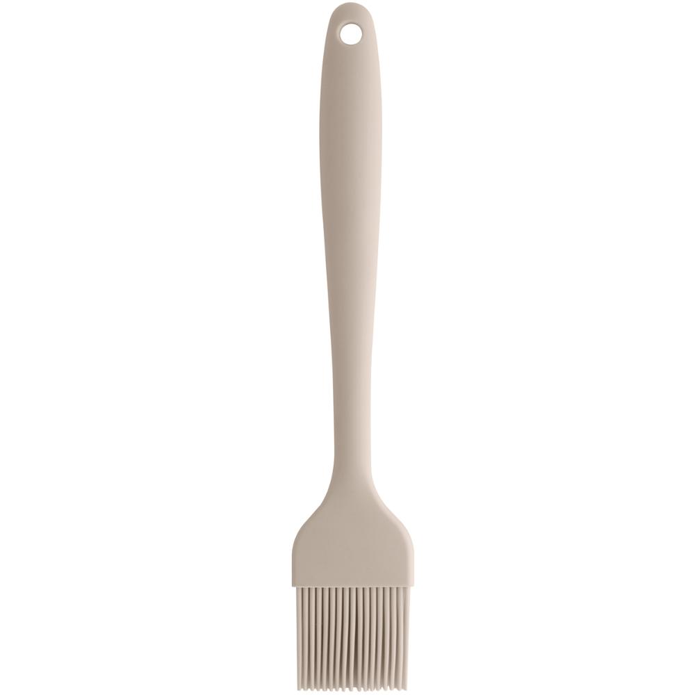 Pincel Culinário De Silicone Untar Forma Frigideira Cozinha Bege