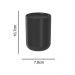 Porta Algodão Bold Pote Organizador de Cotonete 7,8cm Preto Plástico Banheiro Penteadeira Ou