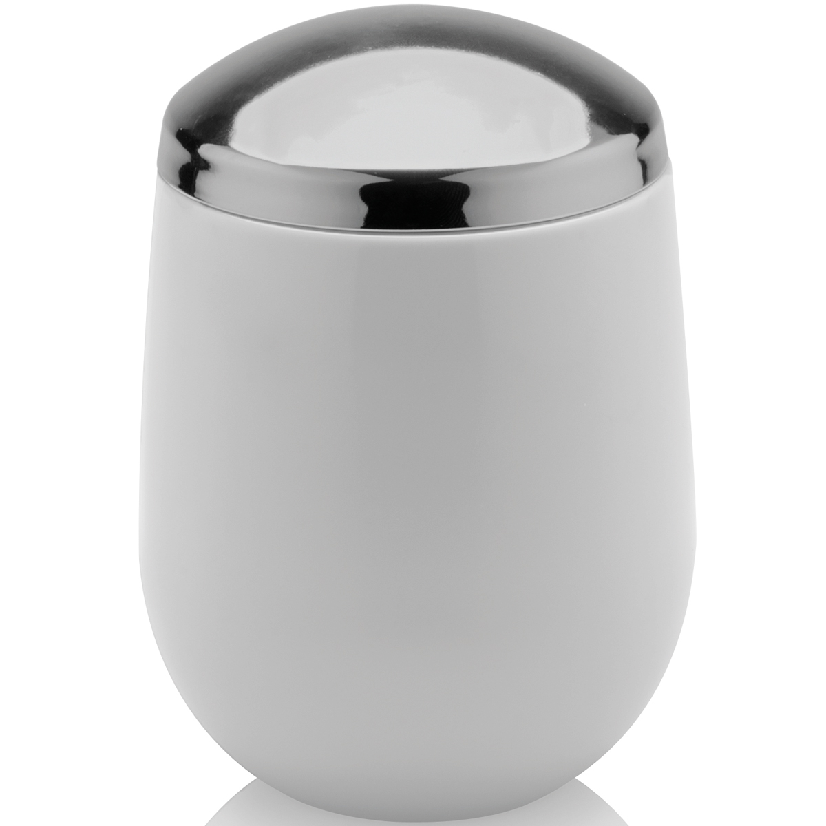 Porta Algodão Cotonete Pote Para Pia Banheiro Bancada Belly Branco