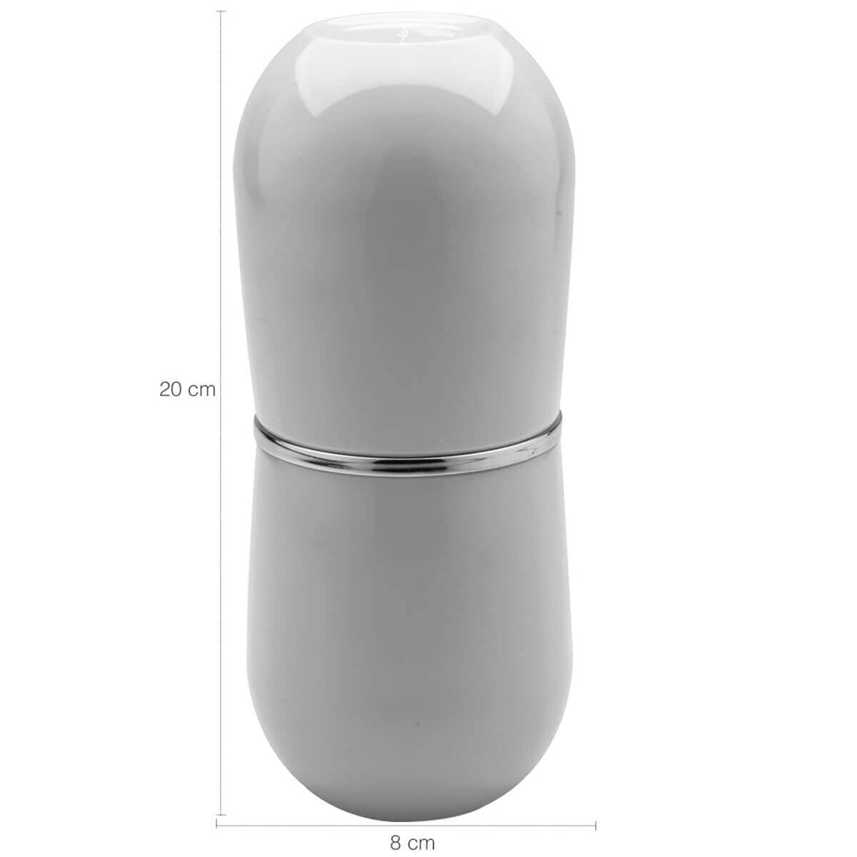 Porta Algodão Cotonete Suporte Para Escovas De Dente Belly Branco