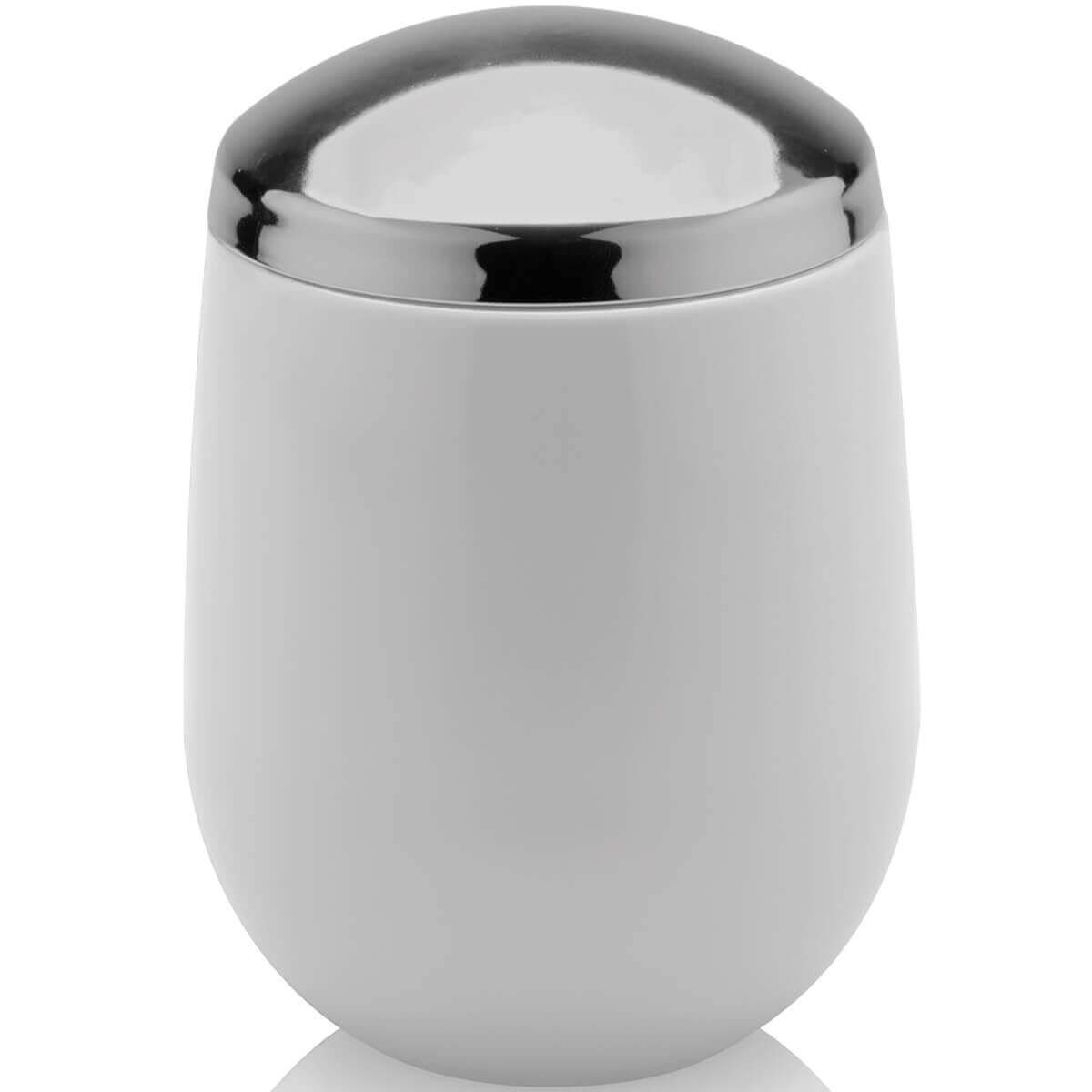 Porta Algodão Cotonete Suporte Para Escovas De Dente Belly Branco