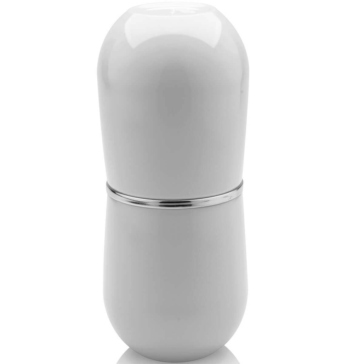 Porta Algodão Cotonete Suporte Para Escovas De Dente Belly Branco