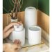 Porta Algodão e Cotonete com Tampa Branco Fosco Organizador
