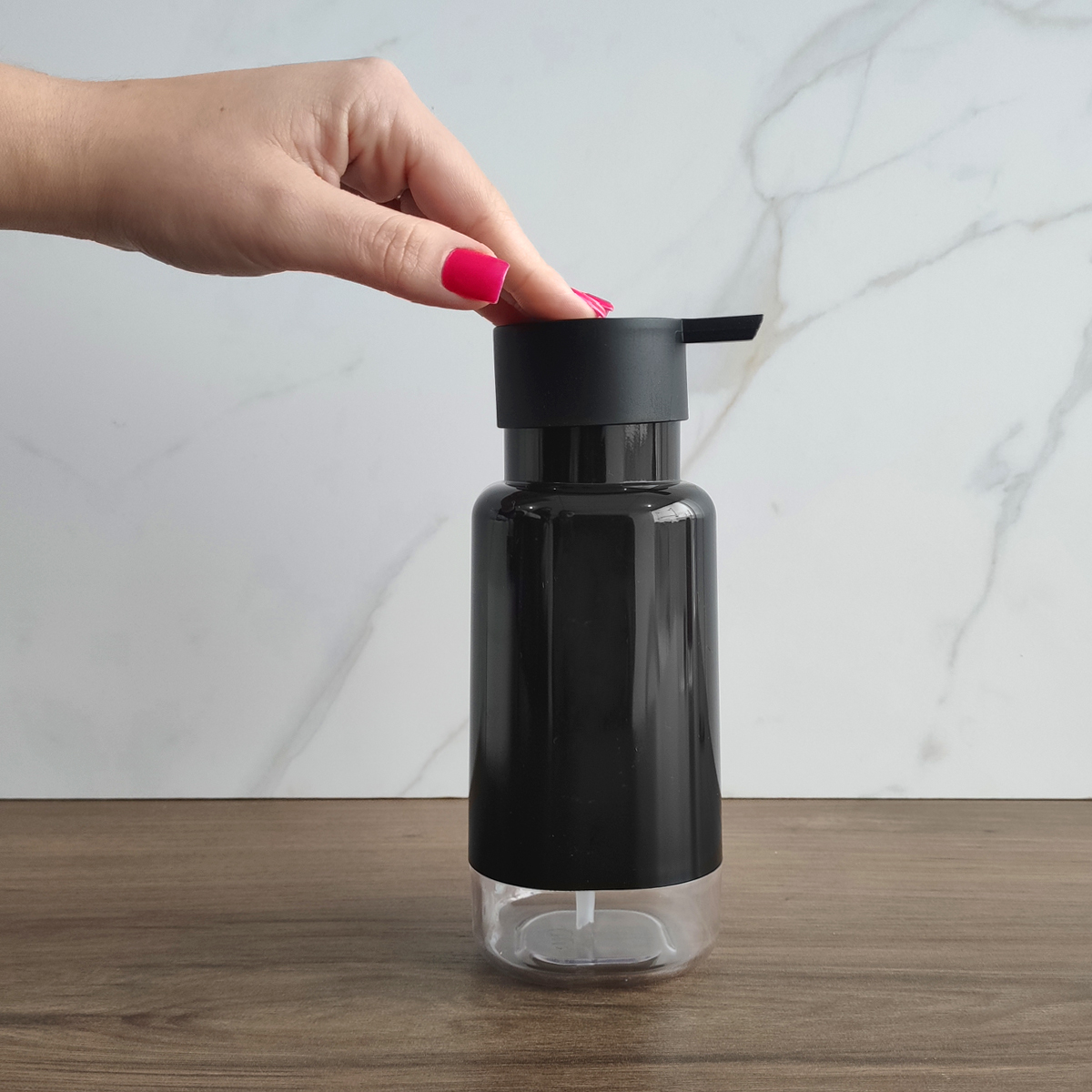 Porta Detergente 500ml Dispenser Álcool Gel Porta Sabonete Líquido Preto OU