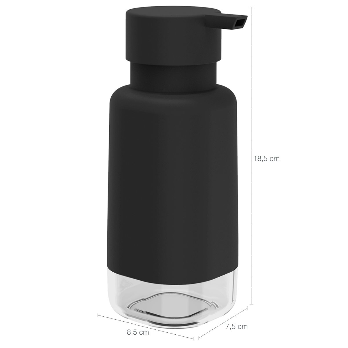 Porta Detergente 500ml Dispenser Álcool Gel Porta Sabonete Líquido Preto OU