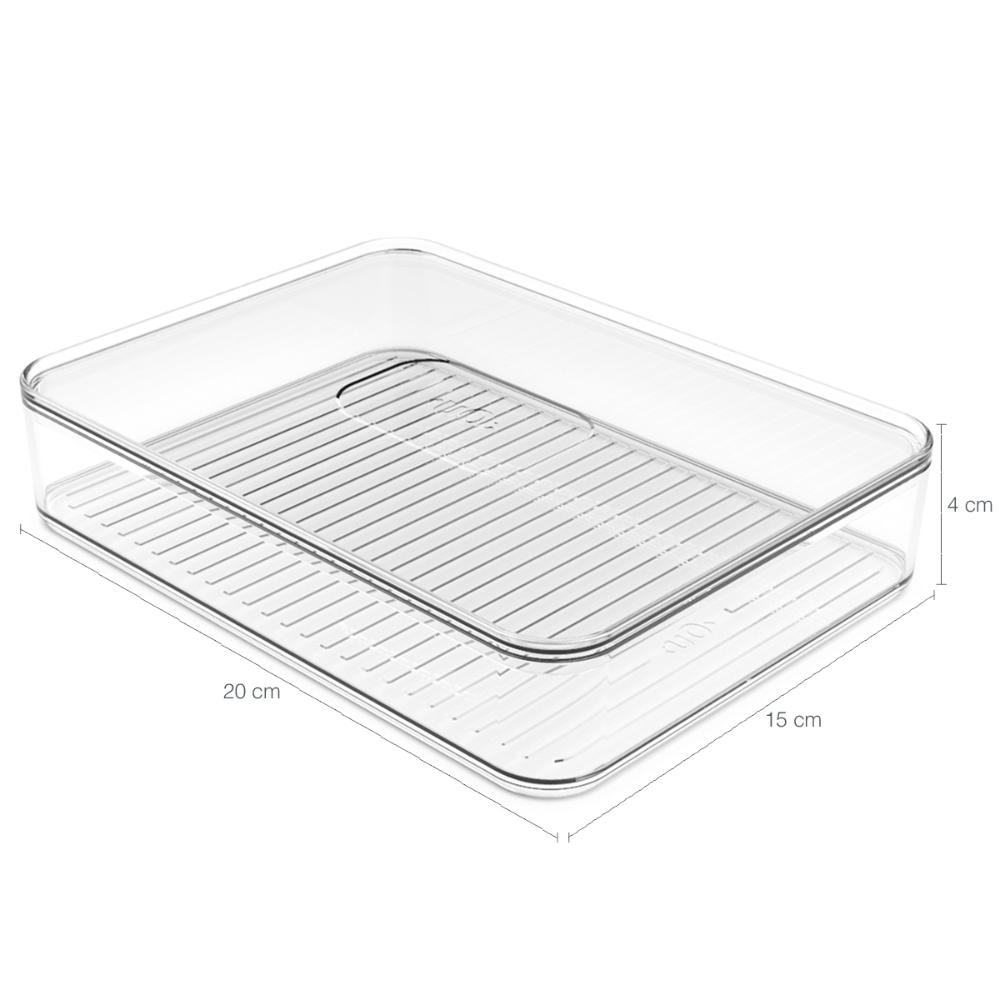 Porta Frios Transparente Organizador De Geladeira Clear Fresh Porta Queijo Presunto OU