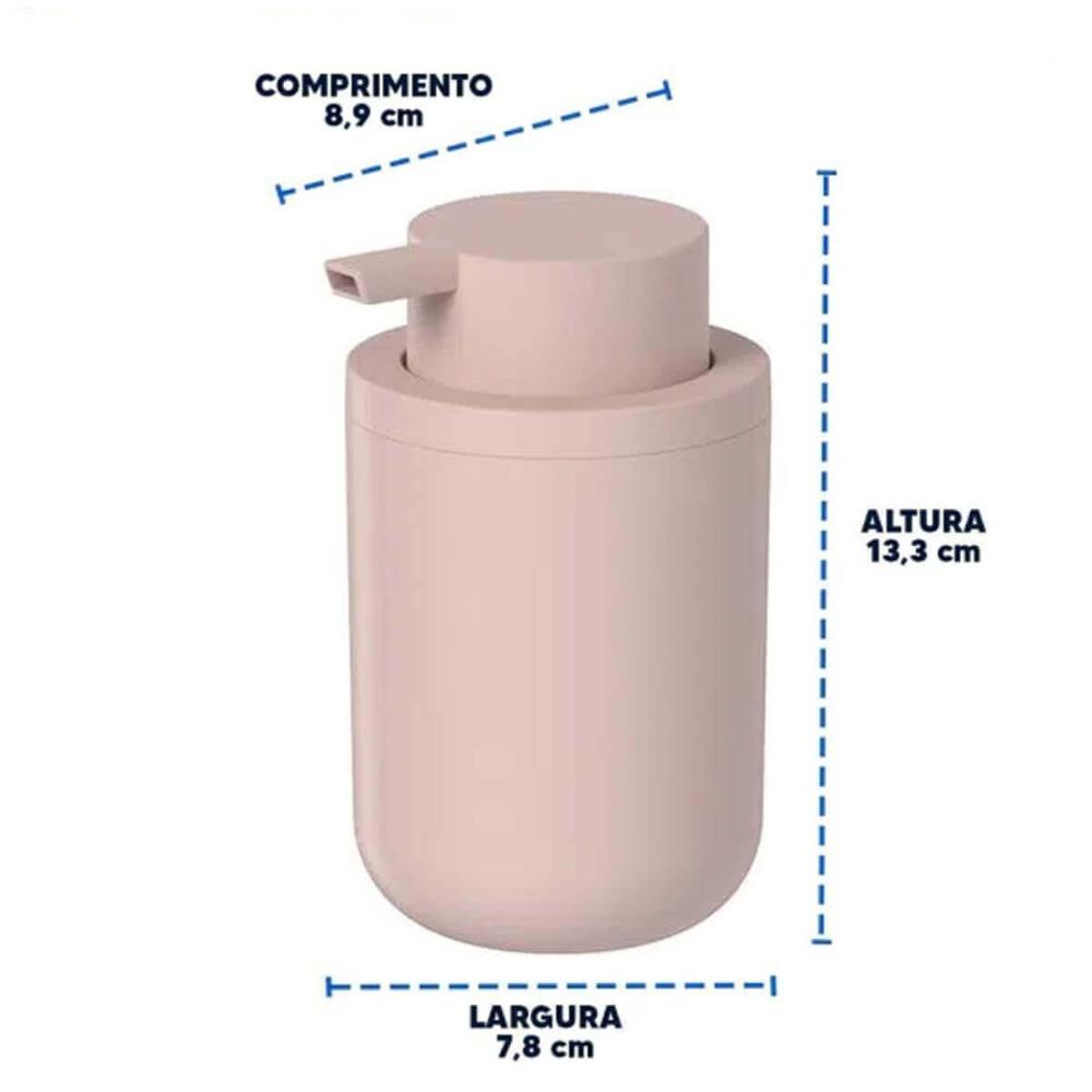 Porta Sabonete Líquido Bold Rosa Duna Dispenser Sabonete 300