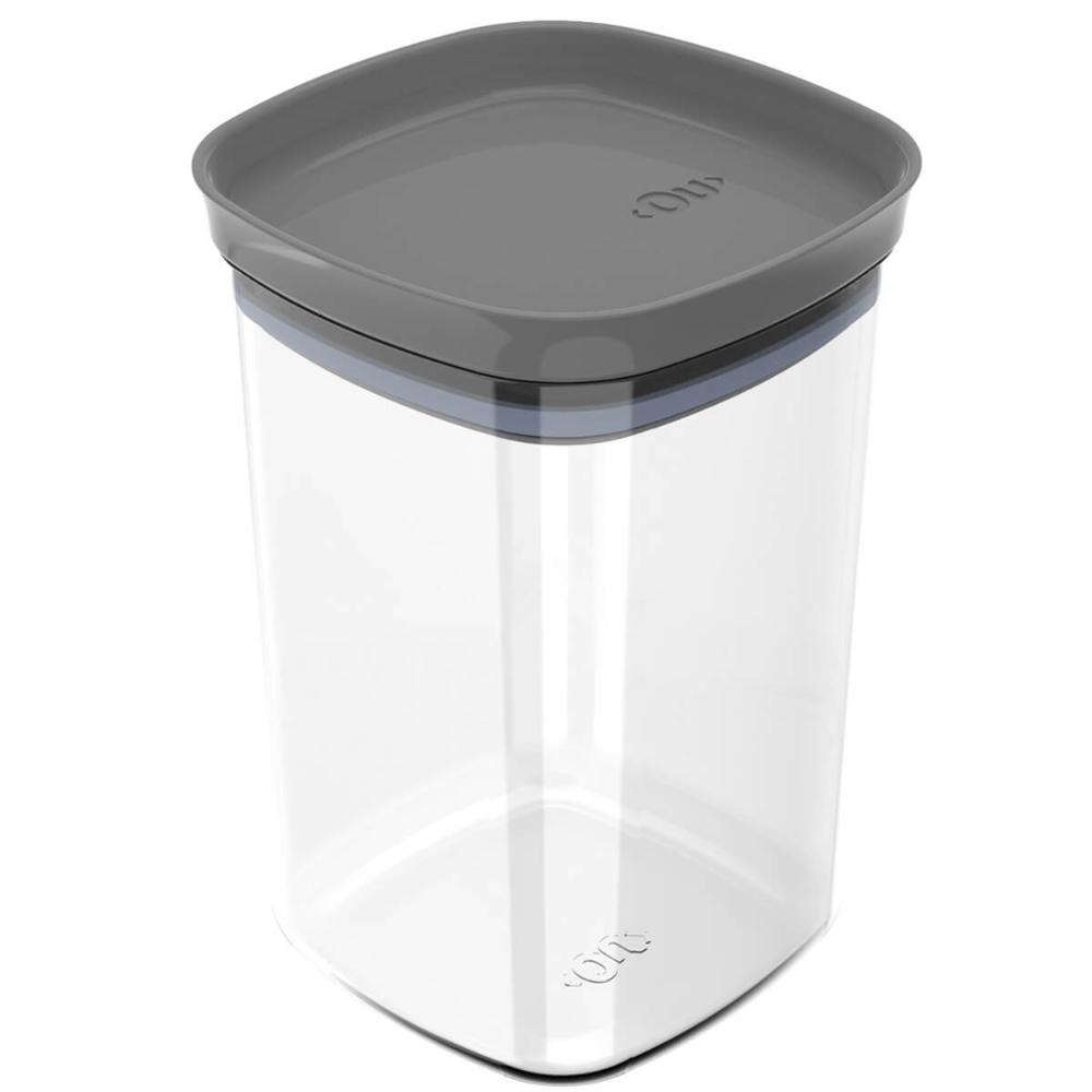 Pote Com Vedação Hermética Organizador Com Tampa Em Silicone 1 Litro Chumbo
