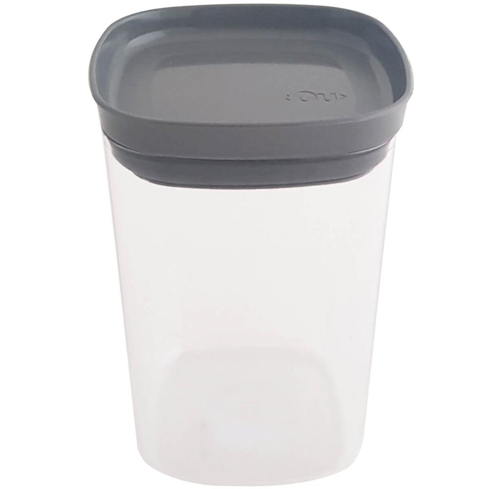 Pote Com Vedação Hermética Organizador Com Tampa Em Silicone 1 Litro Chumbo