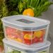 Pote De Vidro Borossilicato Hermético 370ml Fresh Lock Branco Marmita Ou Retangular