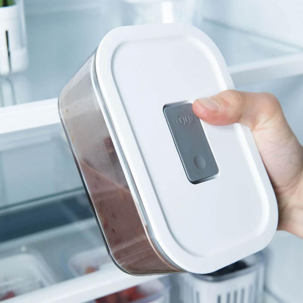 Pote De Vidro Hermético 725ml Marmita Comida Ou Branco Fresh Lock Mantimento