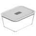 Pote De Vidro com Tampa Hermética 2,4L Mantimento Fresh Lock Ou Branco Forno Microondas