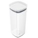 Pote Hermético 1,5l Plástico Branco com Tampa Vedação Em Silicone Block Ou