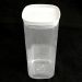 Pote Hermético 1,5l Plástico Branco com Tampa Vedação Em Silicone Block Ou