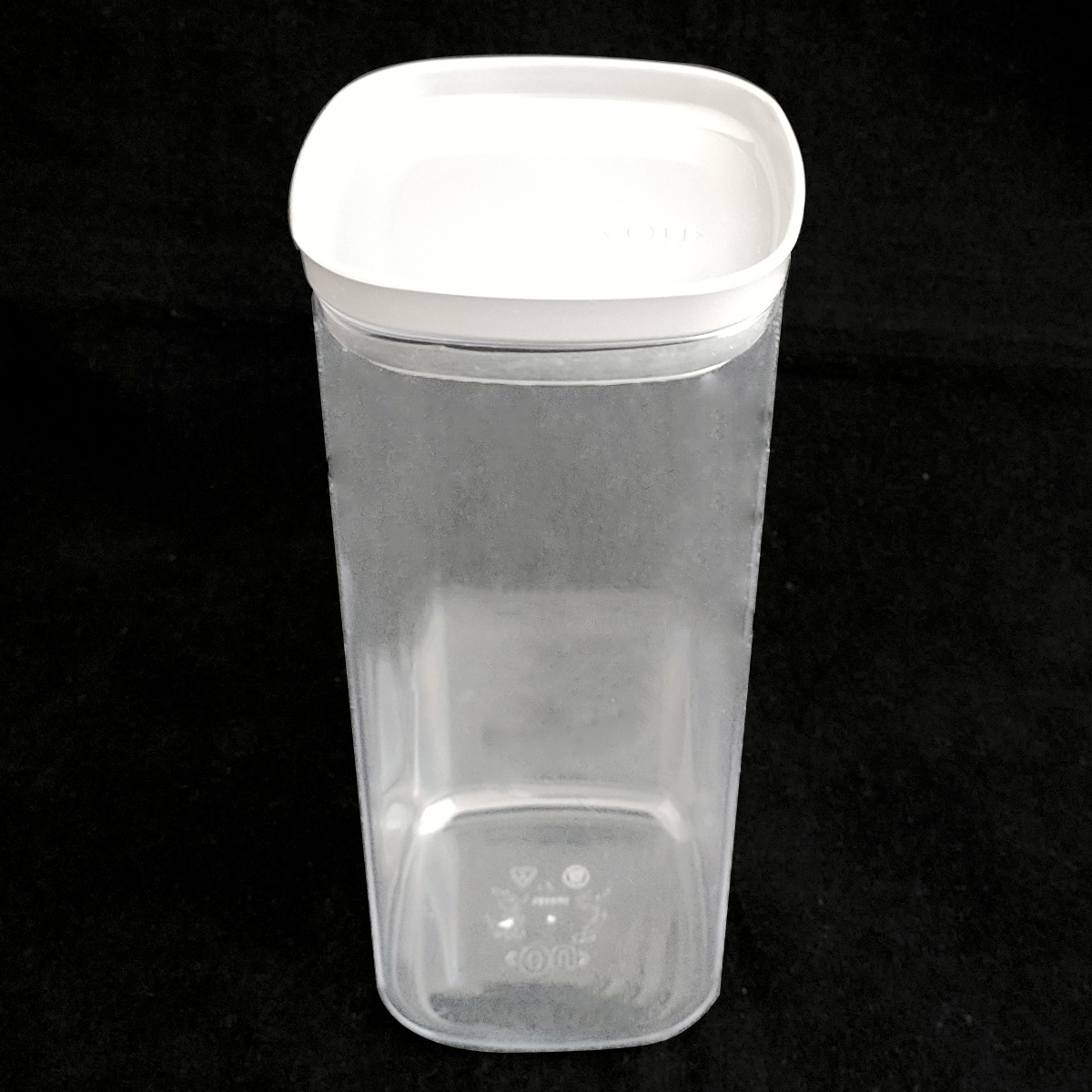 Pote Hermético 1,5l Plástico Branco com Tampa Vedação Em Silicone Block Ou