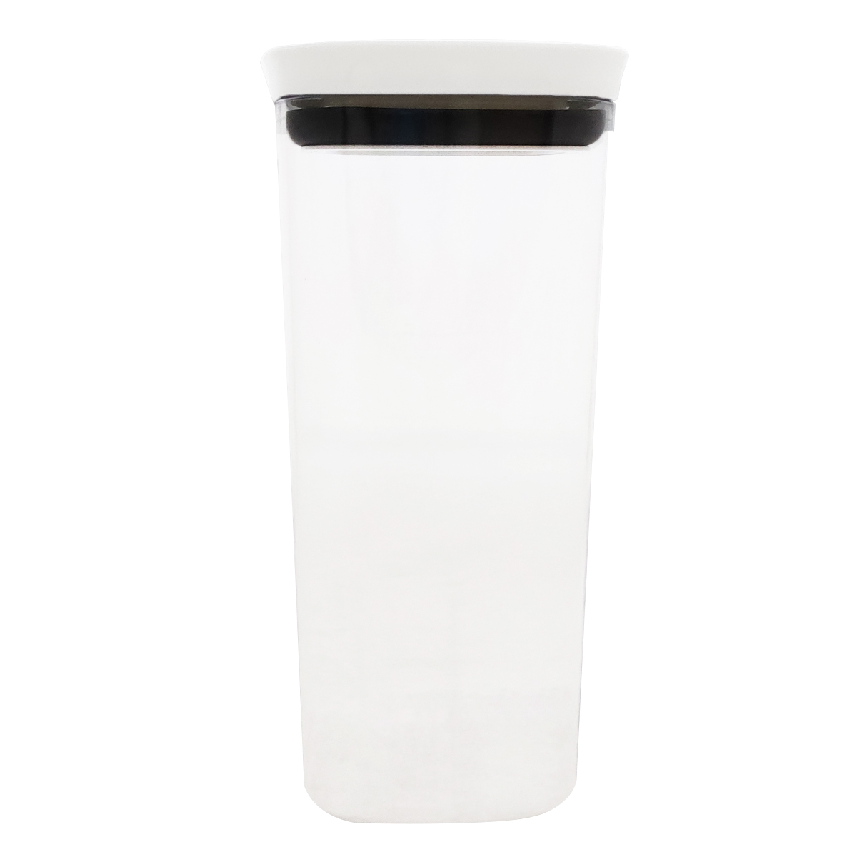 Pote Hermético 1,5l Plástico Branco com Tampa Vedação Em Silicone Block Ou