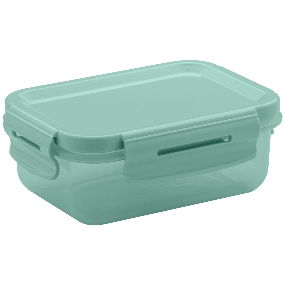 Pote Hermético 380ml Retangular Lanche Trava Click Verde OU