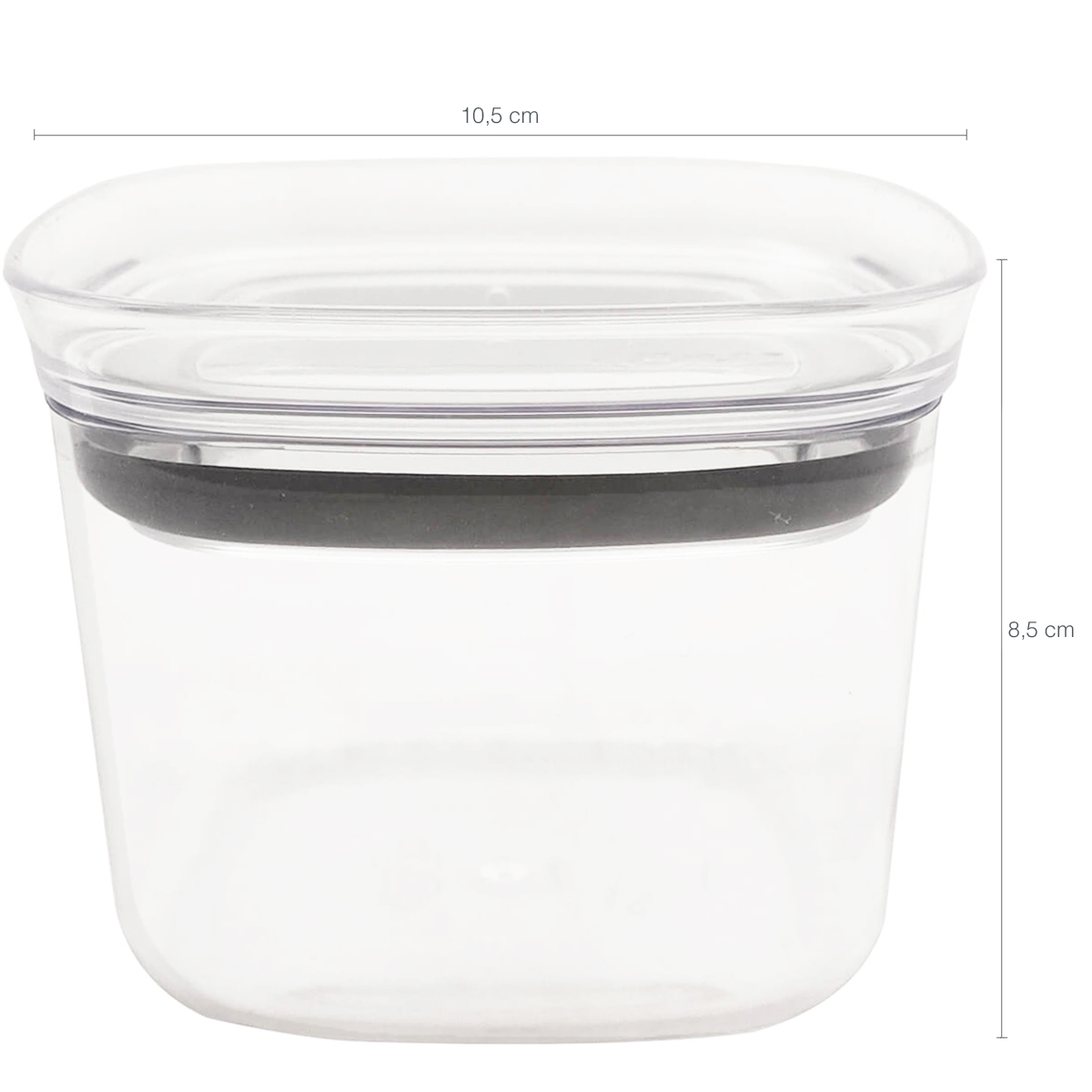 Pote Hermético 450ml Plástico Vedação Hermética Em Silicone Natural
