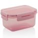 Pote Hermético 560ml Retangular Trava Click Mantimentos Rosa