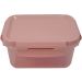 Pote Hermético 560ml Retangular Trava Click Mantimentos Rosa