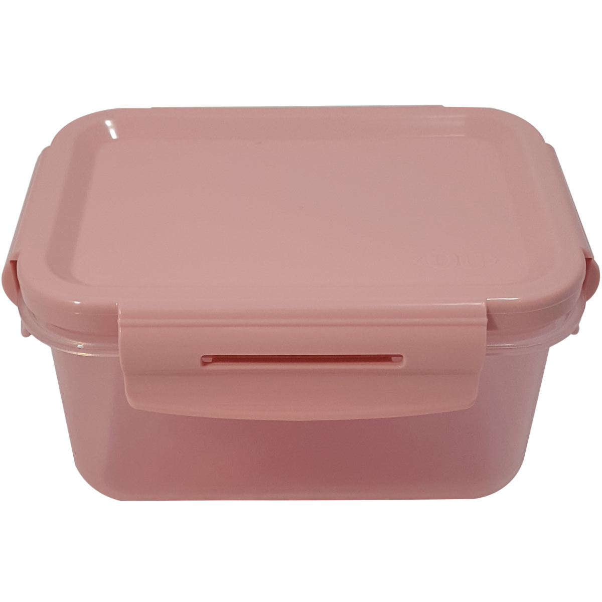 Pote Hermético 560ml Retangular Trava Click Mantimentos Rosa